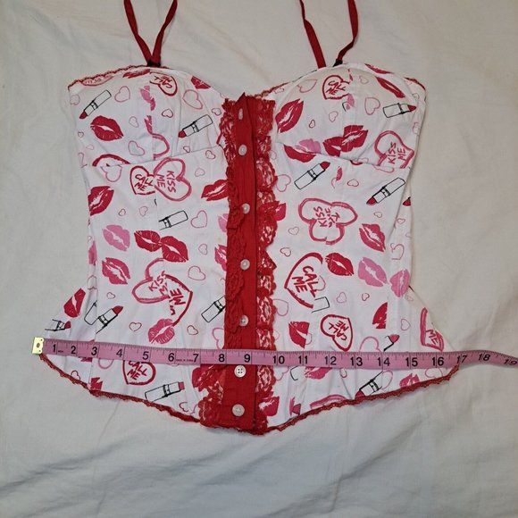 Dead Threads Date Night Flirty Blouse Valentines Womens Top Size M - Picture 12 of 16